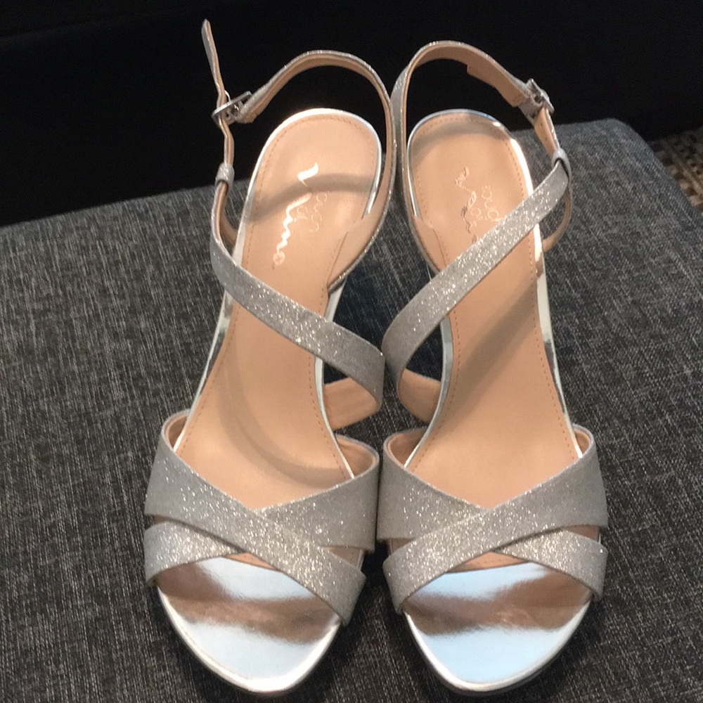Touch of Nina Sliver Refined Gray Sandals
